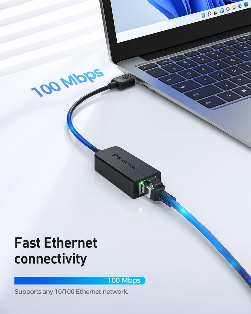 Cable Matters Plug & Play USB to Ethernet Adapter with PXE, MAC Address Clone Support (Ethernet to USB 2.0 Adapter for Laptop) Supporting 10/100 Mbps Network - Image 2